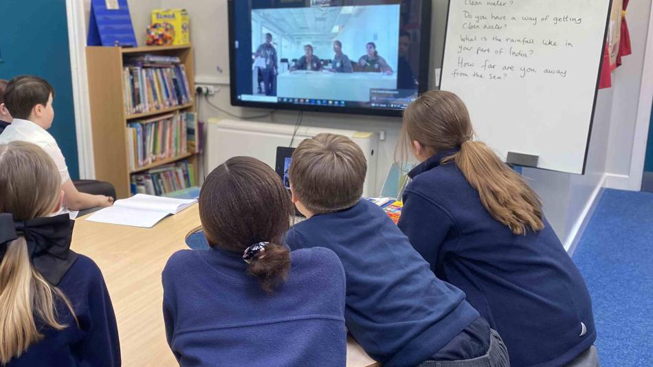 Learning Sectors pupils study in classroom