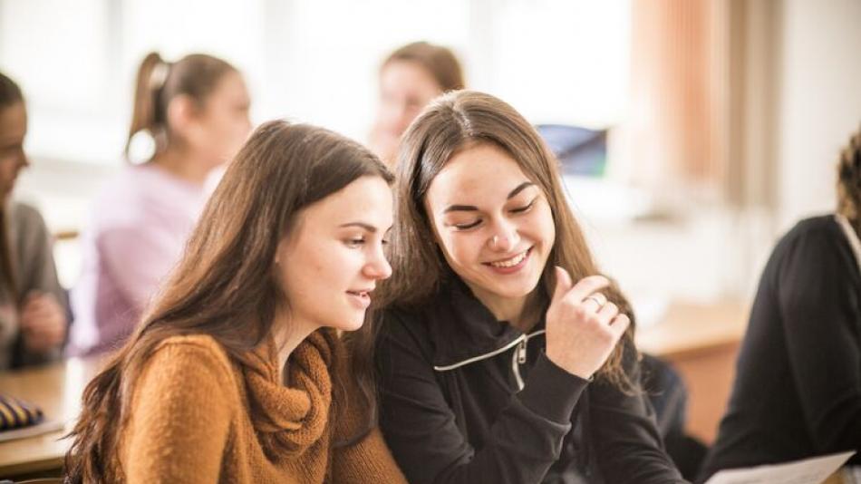 Two girls in a chat