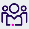Consultancy icon with human figures